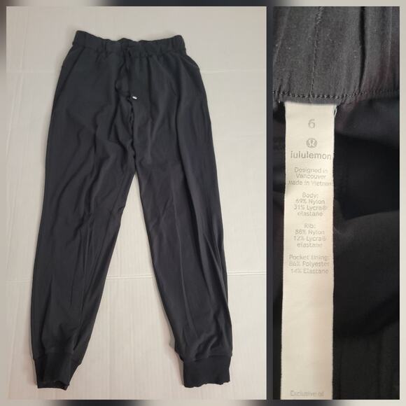 Lululemon Dance Studio Jogger Pant Womens Sz 6 High Rise Unlined Black W5CPJS - Picture 1 of 9